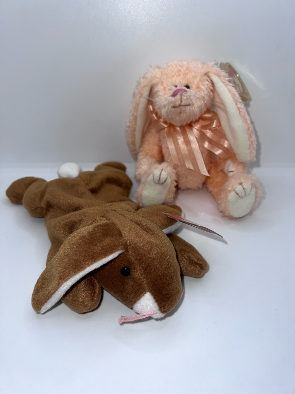 Ty Beanie Baby Ears And Attic Treasures Camelia Bunny Rabbits With Tags